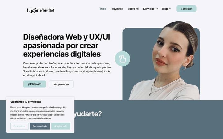 Screenshot of lydiamartiin.com