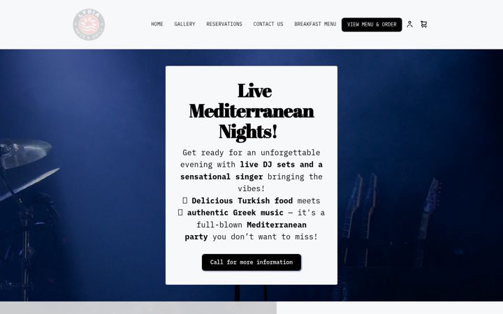 Screenshot of lydiarestaurant.co.uk
