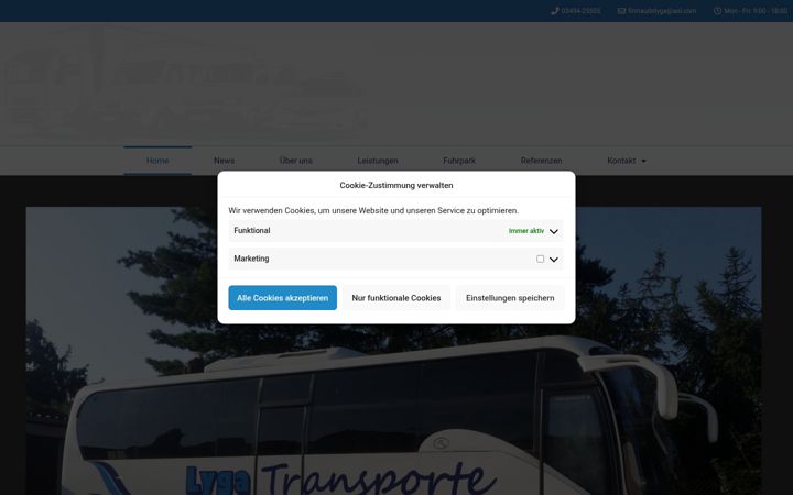 Screenshot of lyga-transporte.de