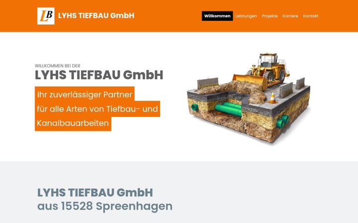 Screenshot of lyhs-tiefbau.de