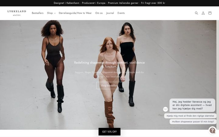 Screenshot of lykkelandatelier.com