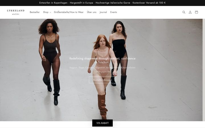 Screenshot of lykkelandatelier.de