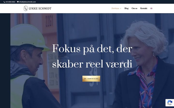 Screenshot of lykkeschmidt.com