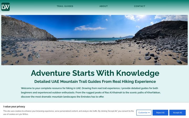 Screenshot of lylewrites.com