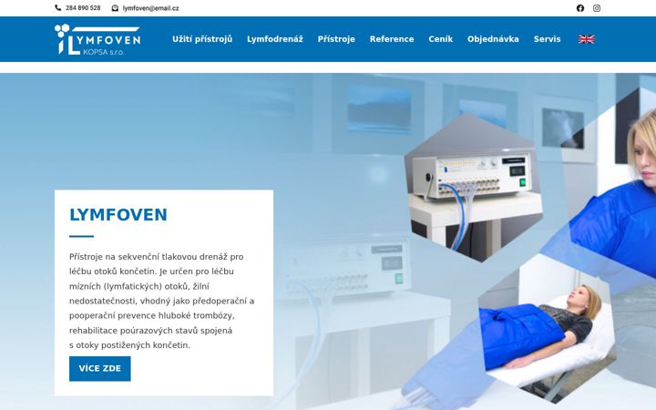 Skærmbillede af lymfoven.com