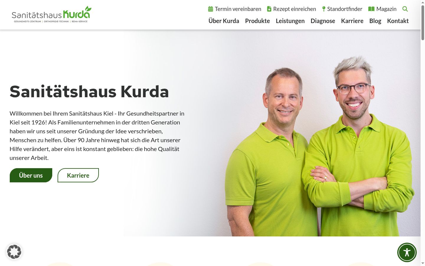 Screenshot des Einwilligungsbanners vor jeglicher Interaktion