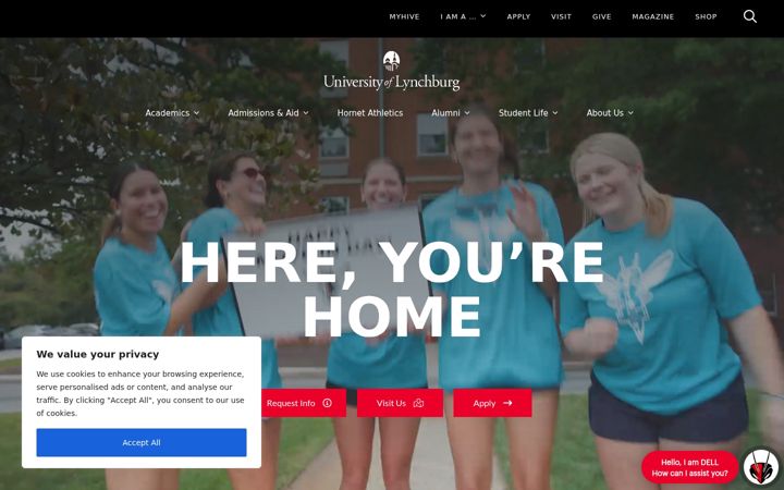 Screenshot of lynchburg.edu