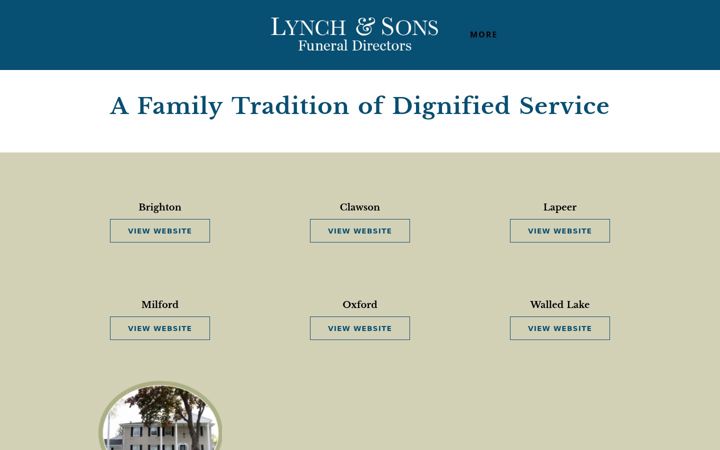 Screenshot of lynchfamilyfuneraldirectors.com