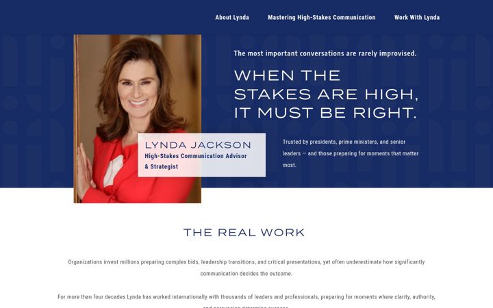Screenshot of lyndajackson.com