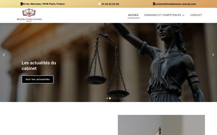 Screenshot of lyndalounes-avocat.com