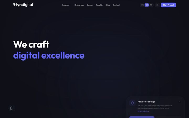 Screenshot of lyndigital.de