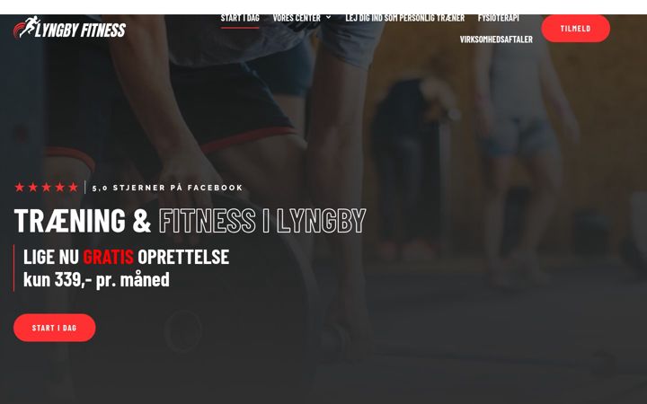 Screenshot of lyngbyfitness.dk