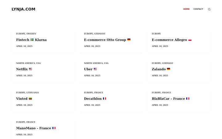 Screenshot of lynja.com