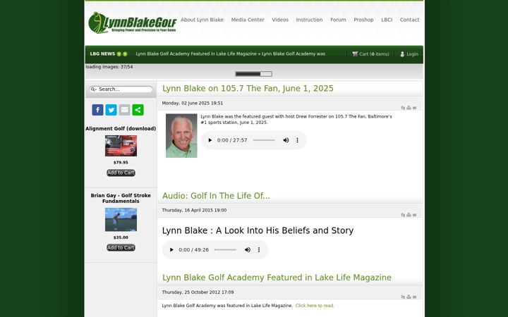 Screenshot of lynnblakegolf.com