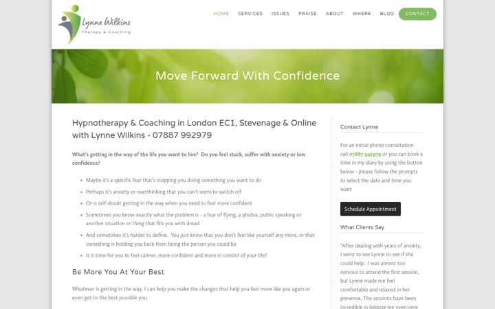 Screenshot of lynne-wilkins.com
