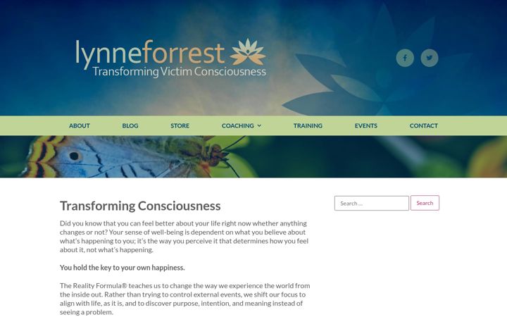 Screenshot of lynneforrest.com