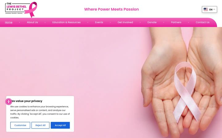 Screenshot of lynnlewisfoundation.net