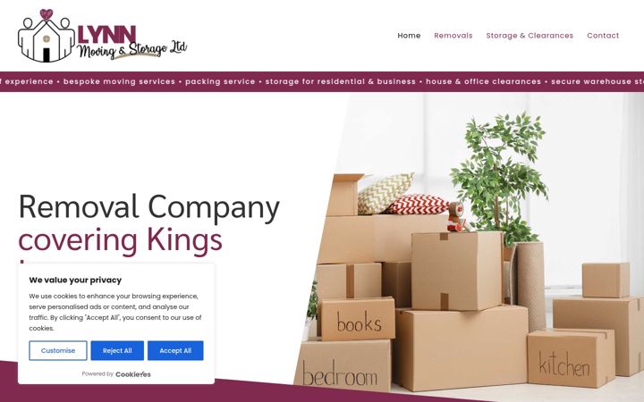 Screenshot of lynnmovingandstorage.com