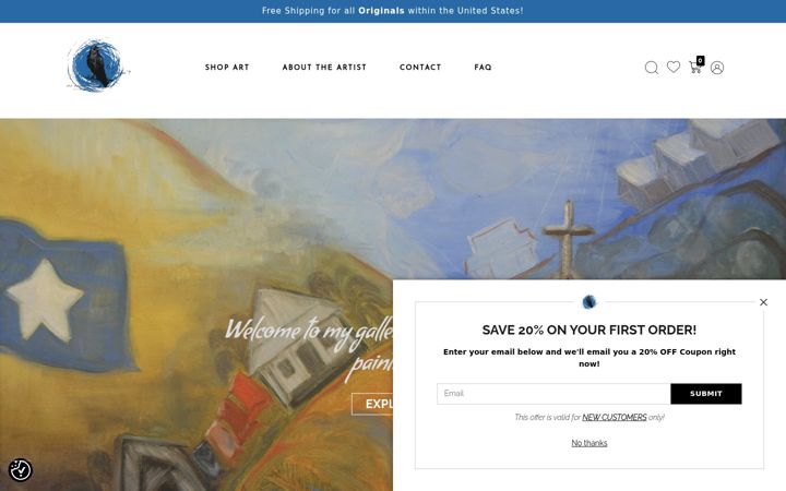 Screenshot of lynnwoodart.com