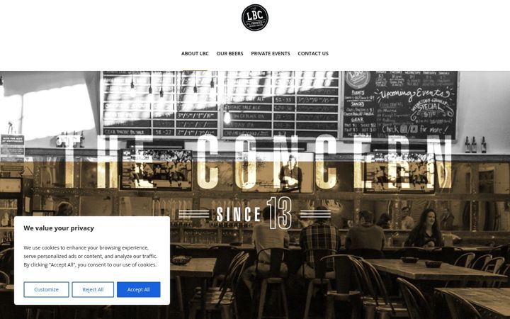 Screenshot of lynnwoodbrewing.com