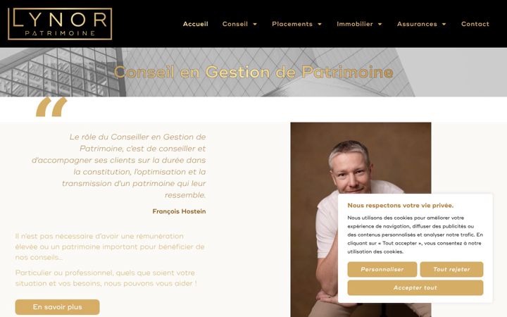 Screenshot of lynor-patrimoine.fr