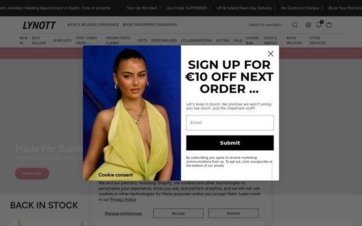 Screenshot of lynottjewellery.com