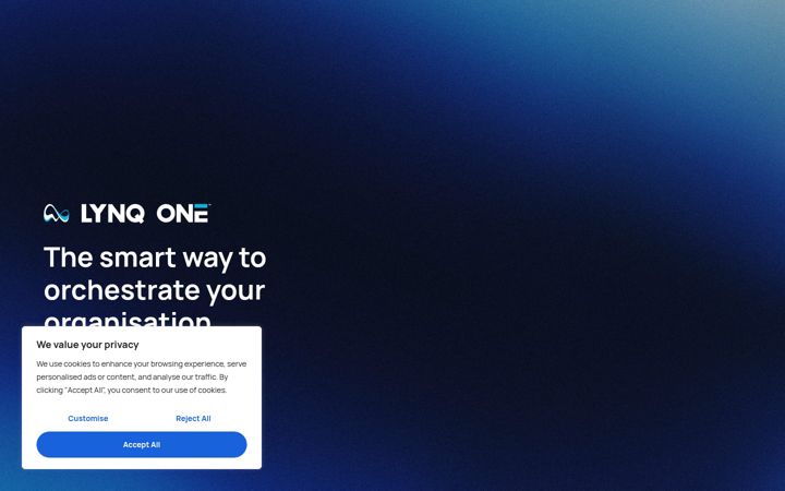 Screenshot of lynqone.com
