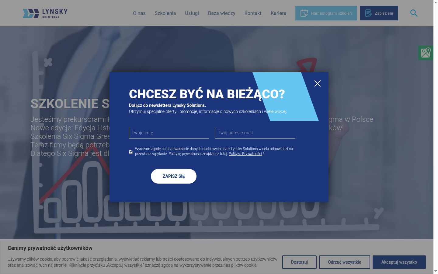 Posnetek zaslona pasice za privolitev, prikazane pred kakršno koli interakcijo