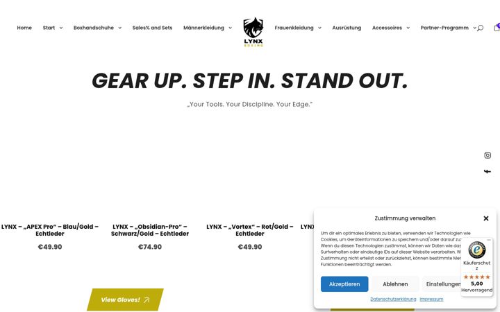 Screenshot of lynx-boxing.com