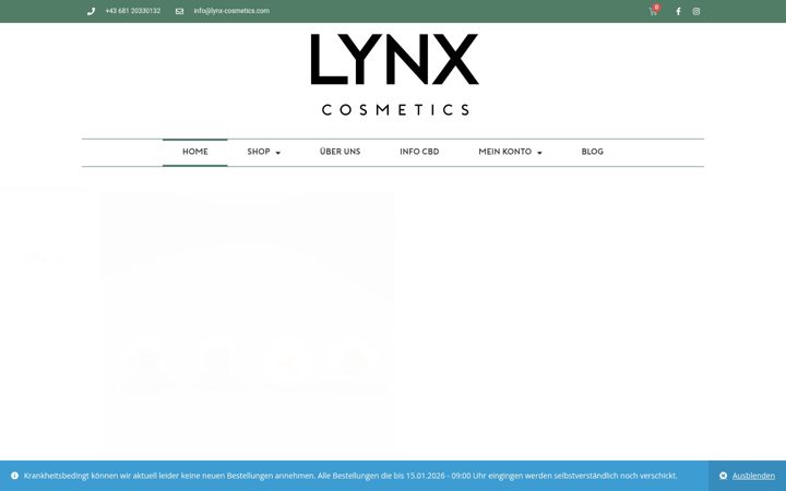 Screenshot of lynx-cosmetics.com