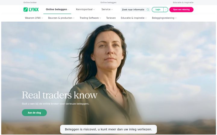 Screenshot of lynx.nl