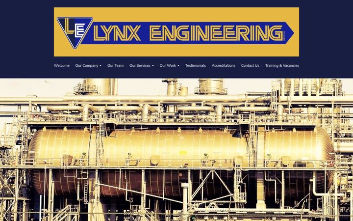 Screenshot of lynxengineeringkent.co.uk
