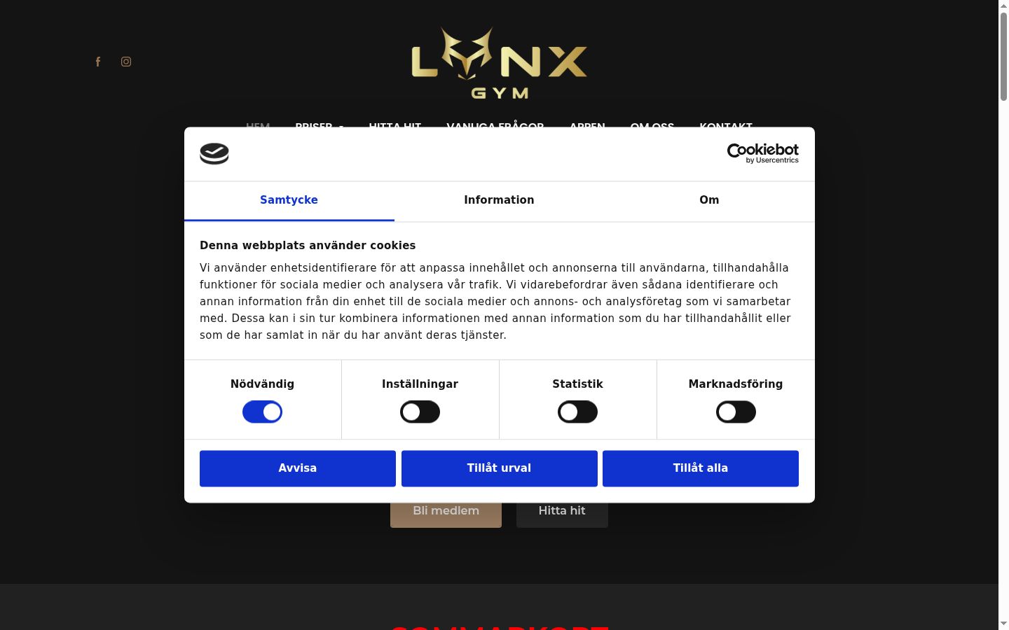 Capture d'écran de la bannière de consentement affichée avant toute interaction