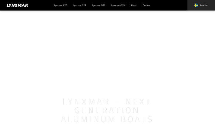 Screenshot of lynxmarboats.com