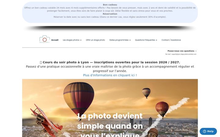 Screenshot of lyon-stage-photo.com