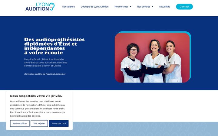 Screenshot of lyonaudition.fr