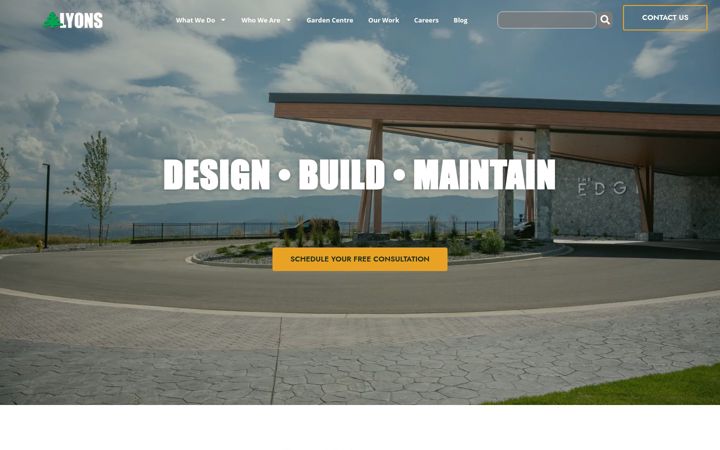 Screenshot of lyonslandscaping.com