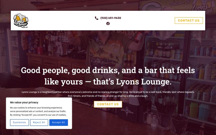 Screenshot of lyonslounge.com