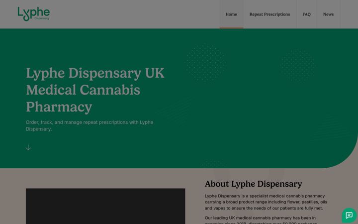Screenshot of lyphedispensary.com