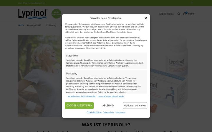 Screenshot of lyprinol.de