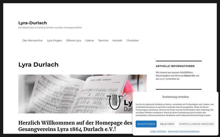 Screenshot of lyra-durlach.de
