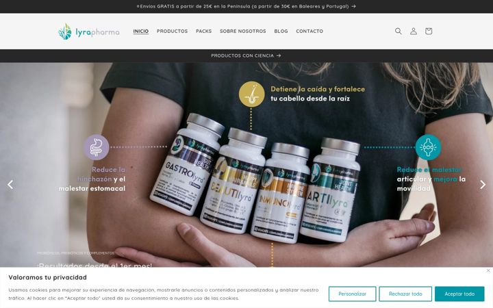 Screenshot of lyrapharma.com
