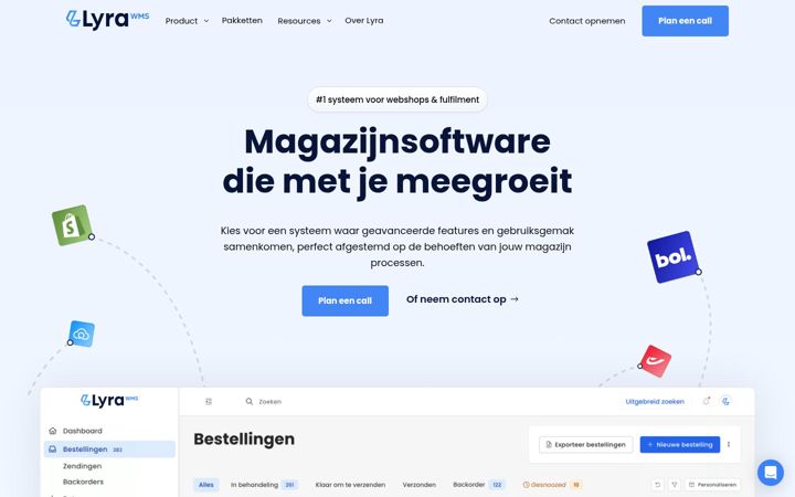 Screenshot of lyrawms.nl