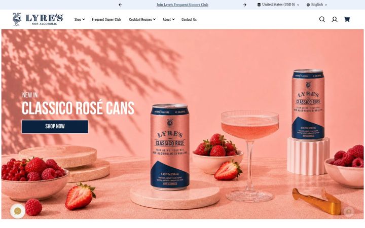 Screenshot of lyres.com