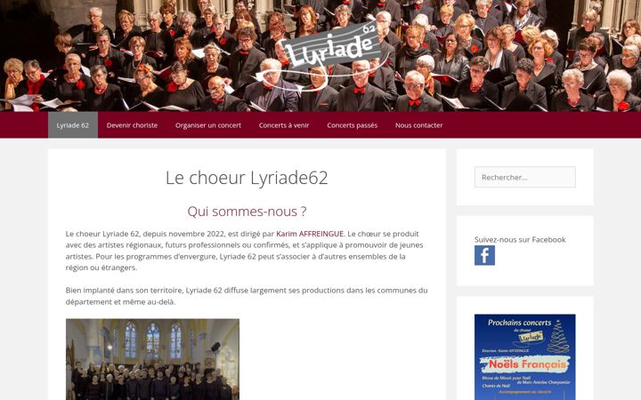 Screenshot of lyriade62.com