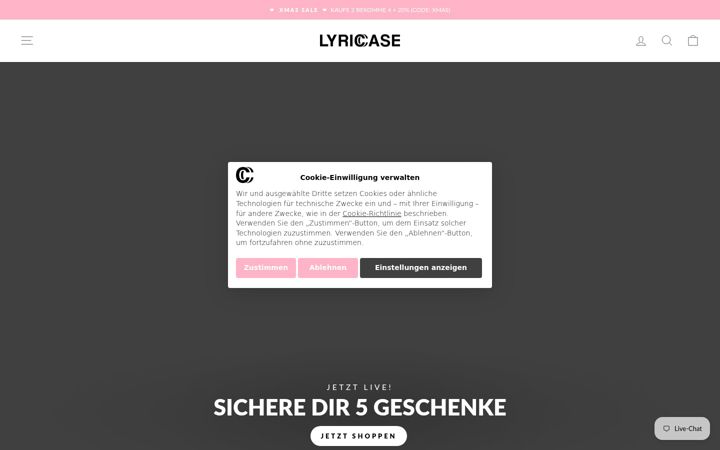 Screenshot of lyricase.de