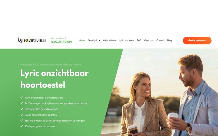 Screenshot of lyriccentrum.nl