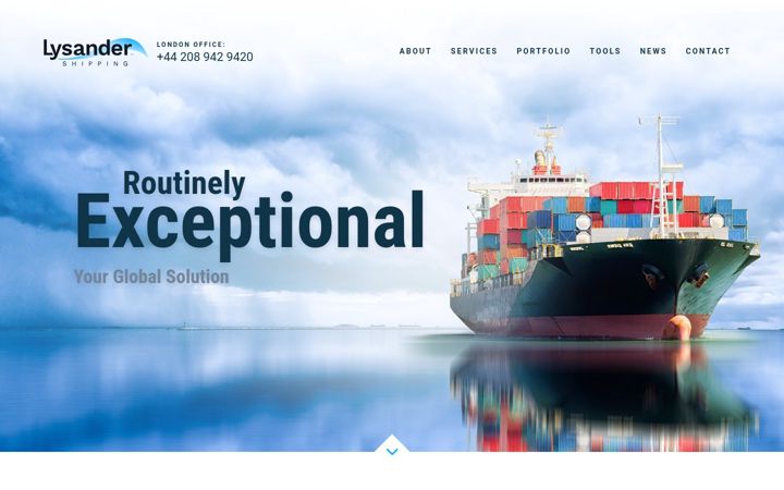 Screenshot of lysandershipping.com