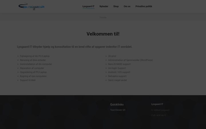 Screenshot of lysgaard.it