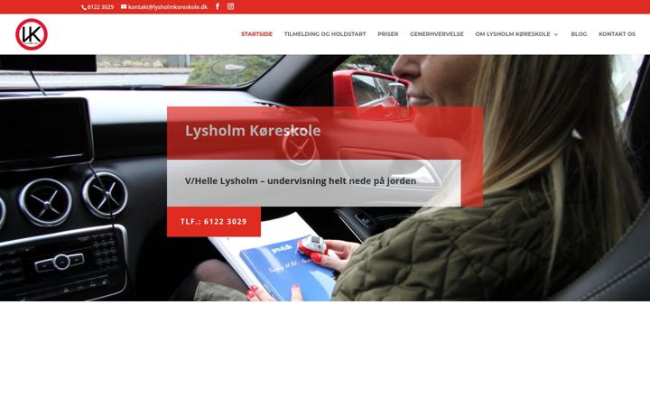Capture d'écran de lysholmkoreskole.dk